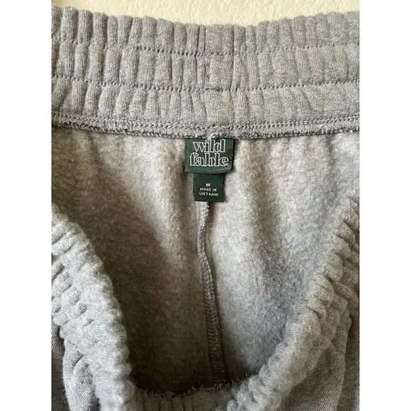 Lot Of 2 High Rise Elastic Waist Drawstring Fleece Dolphin Shorts Size M