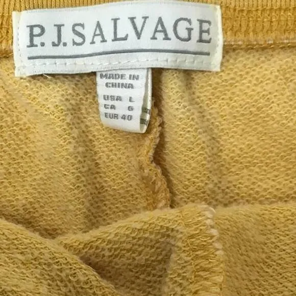 LOT OF 2 PJ SALVAGE L Red Yellow Cotton Drawstring Loungewear Shorts NWT B25
