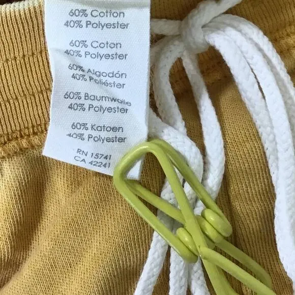LOT OF 2 PJ SALVAGE L Red Yellow Cotton Drawstring Loungewear Shorts NWT B25
