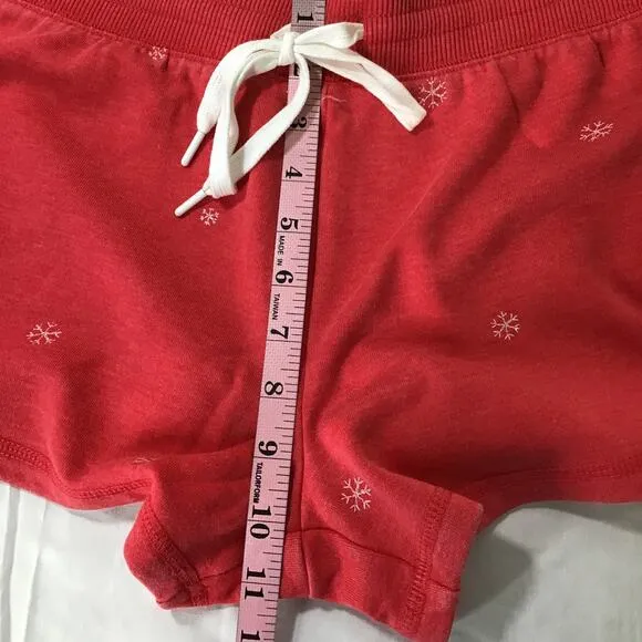 LOT OF 2 PJ SALVAGE L Red Yellow Cotton Drawstring Loungewear Shorts NWT B25