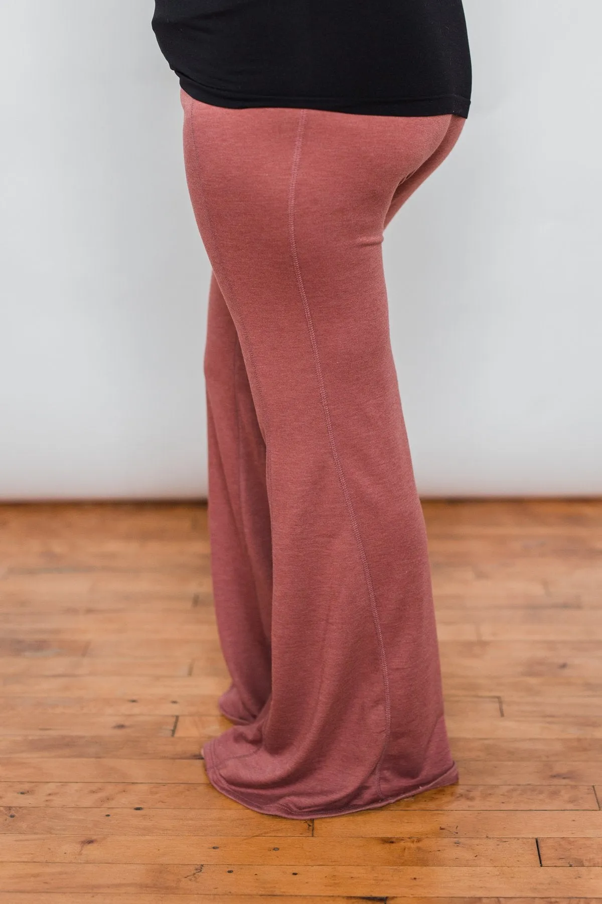 Lounging Around Pants- Brick