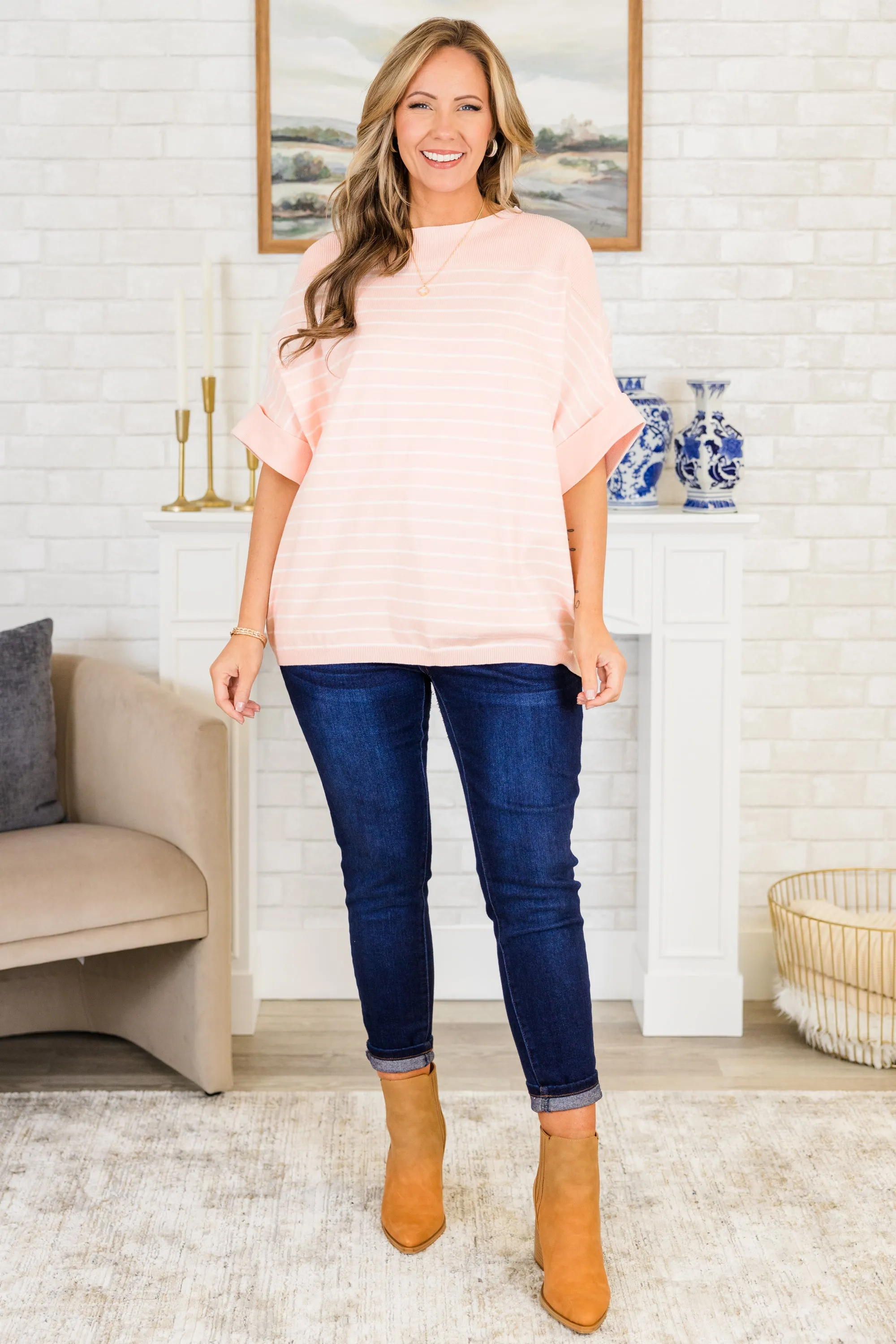 Love You, Mean It Top, Pink