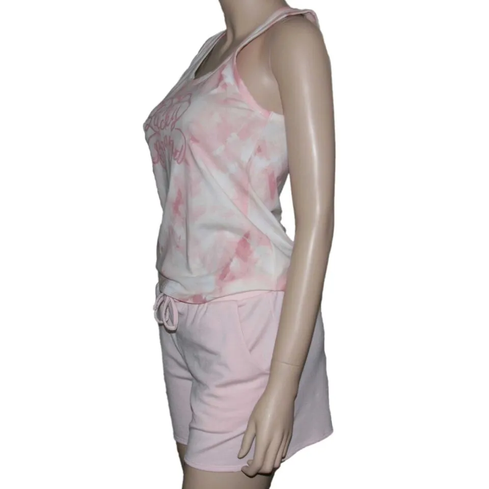 Lucky Brand Ladies 3 piece set pajamas shorts/ tank /tee