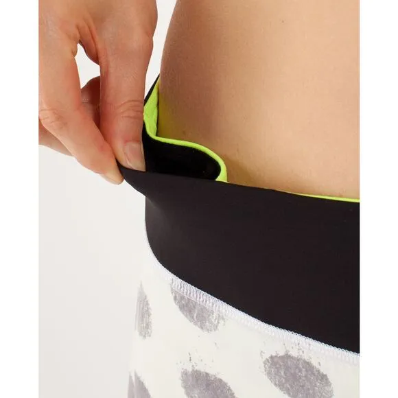 LULULEMON Run: Pace Setter Skirt Sz 2 Seaside Dot White / Black / Black / Ray