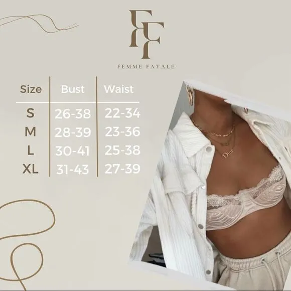 LUXE Sexy Floral Lace Underwire Bustier Corset Top - WHITE