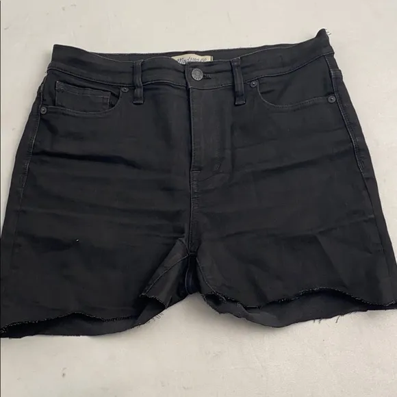 Madewell high waist custom cut-off black shorts 30