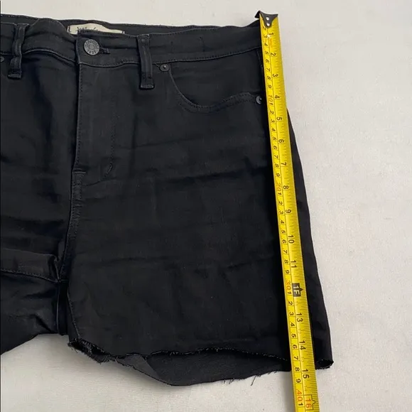 Madewell high waist custom cut-off black shorts 30
