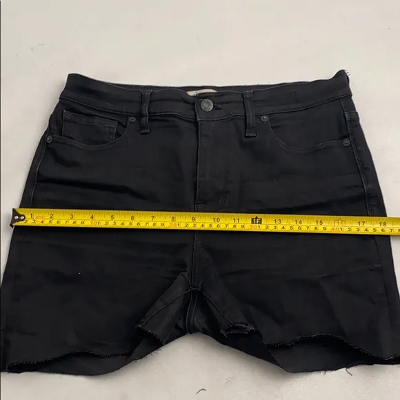 Madewell high waist custom cut-off black shorts 30