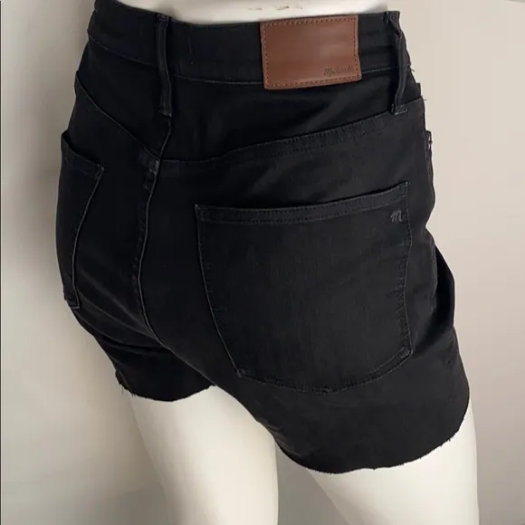 Madewell high waist custom cut-off black shorts 30