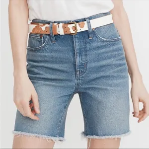 MADEWELL High Waist Mid Length Denim Shorts NWT