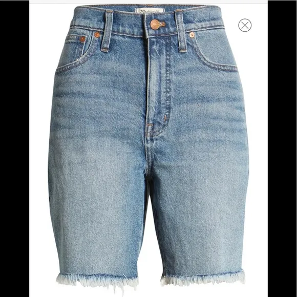 MADEWELL High Waist Mid Length Denim Shorts NWT