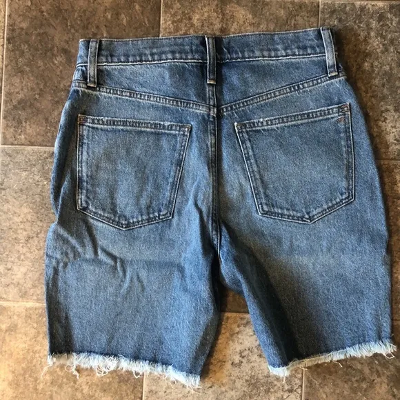 MADEWELL High Waist Mid Length Denim Shorts NWT
