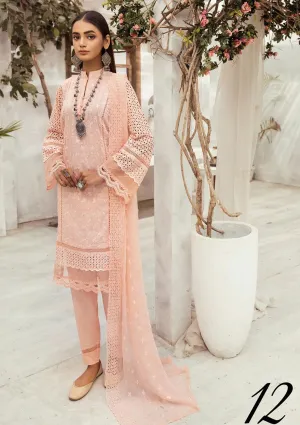 Mahees Exclusive Embroidered Lawn 3Pcs
