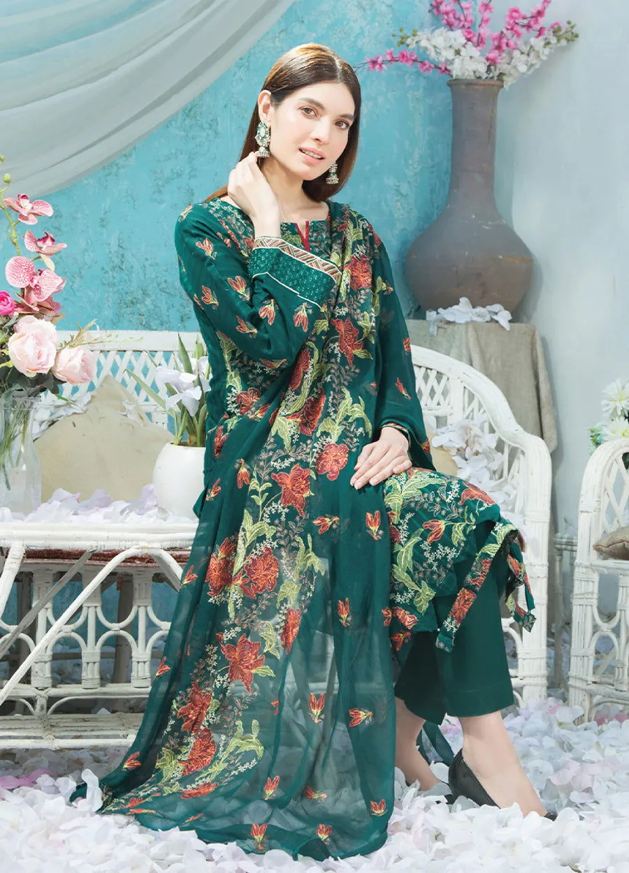 Manizay Khanam Embroidered Fancy Lawn 3Pcs