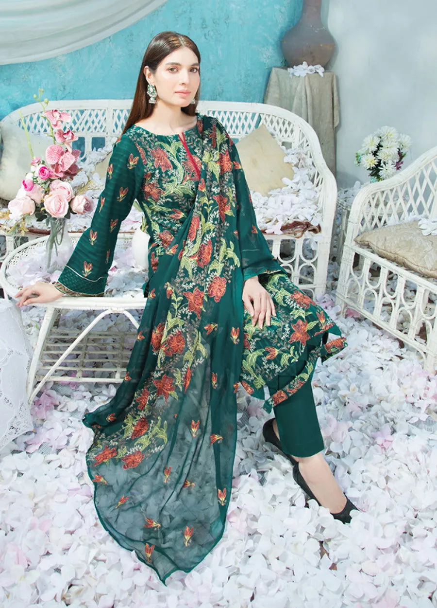 Manizay Khanam Embroidered Fancy Lawn 3Pcs