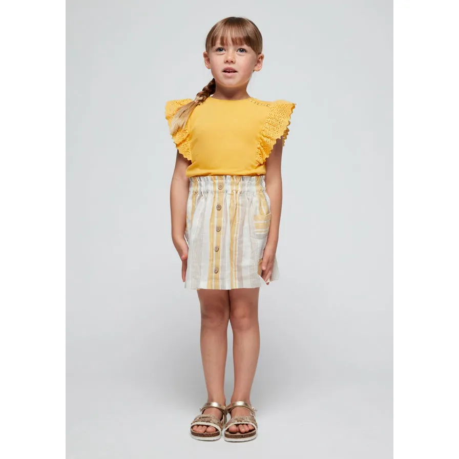 Mayoral Honey Crochet Sleeve Top