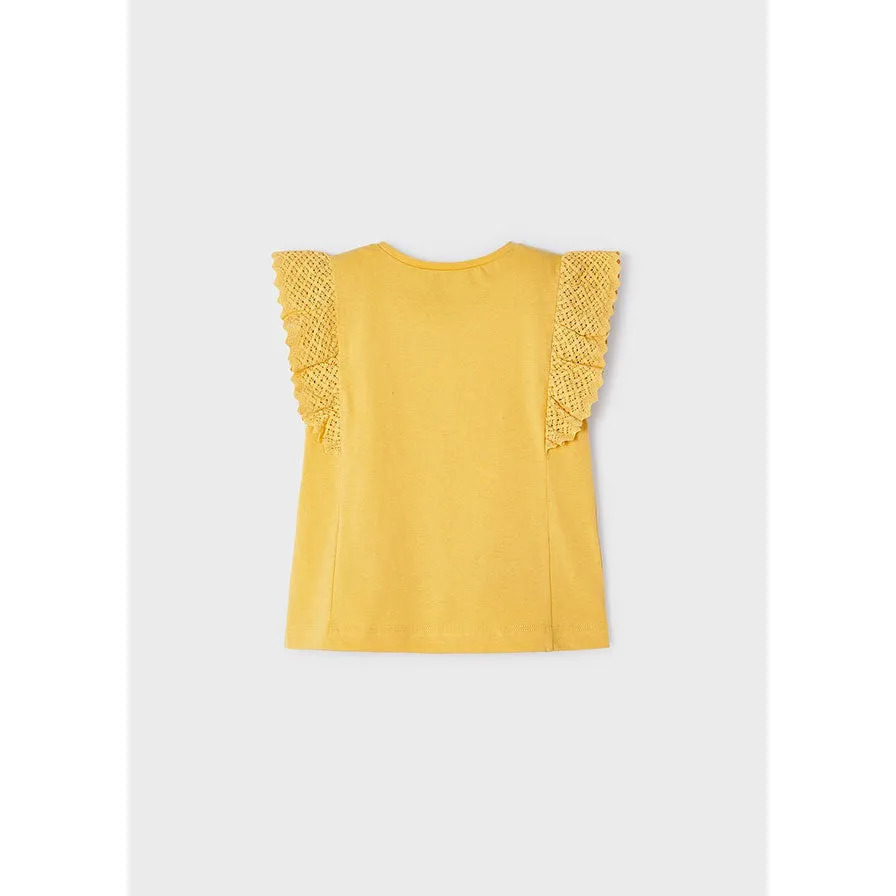 Mayoral Honey Crochet Sleeve Top