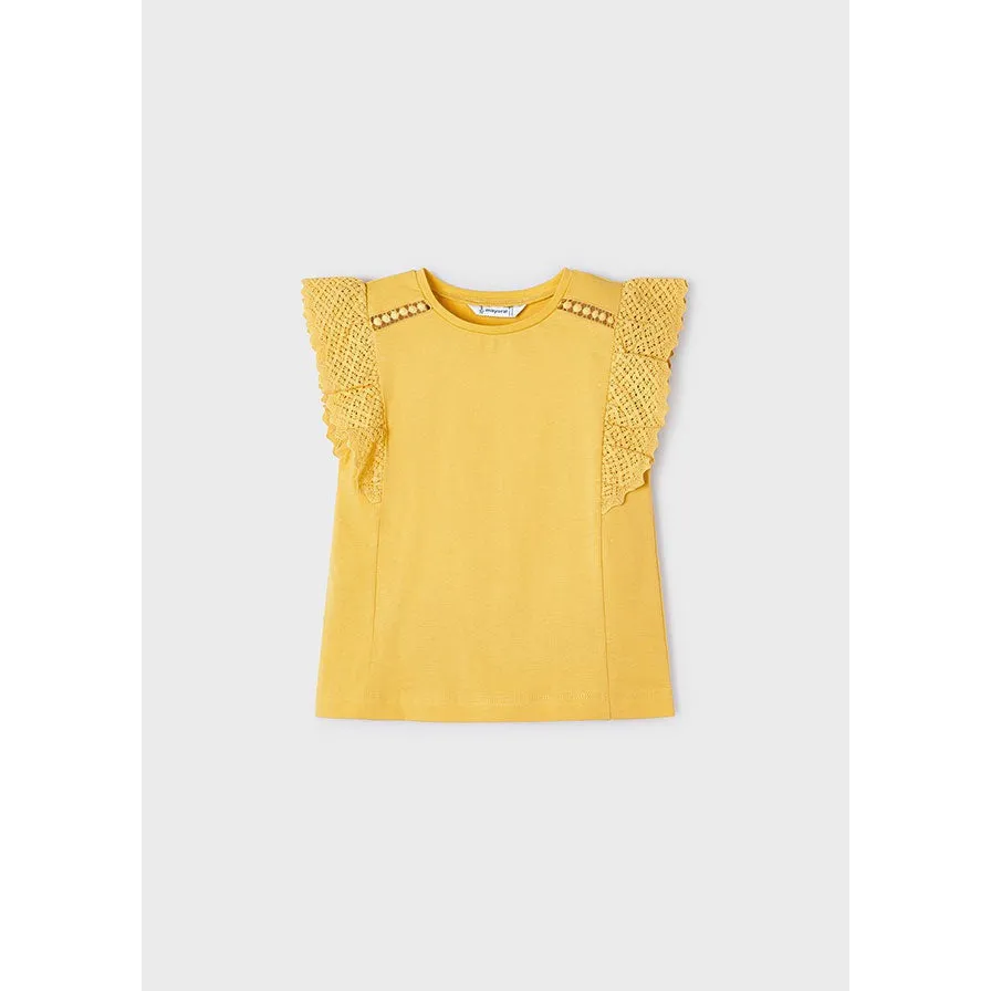 Mayoral Honey Crochet Sleeve Top