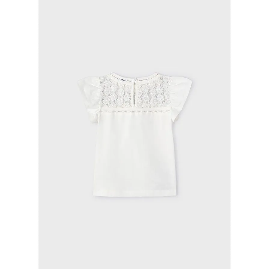 Mayoral Natural Crochet Style Top