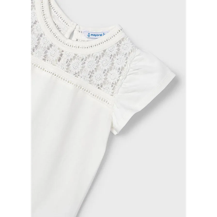 Mayoral Natural Crochet Style Top