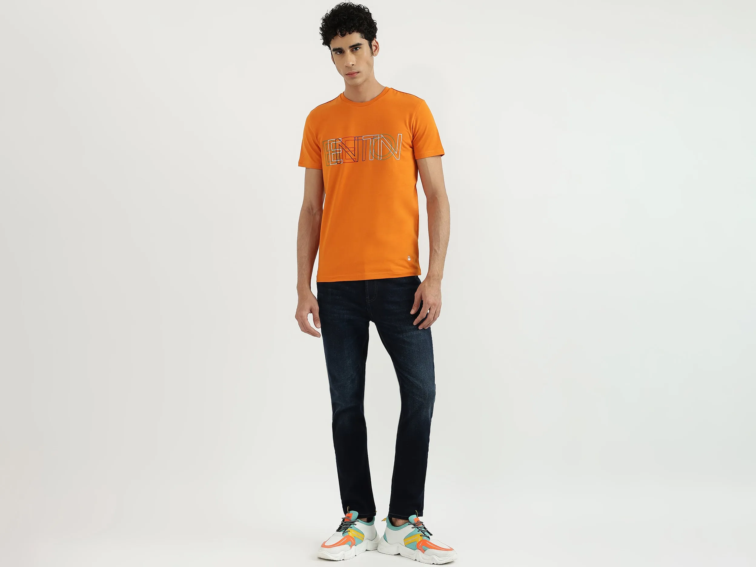 Men Printed Round Neck T-Shirt