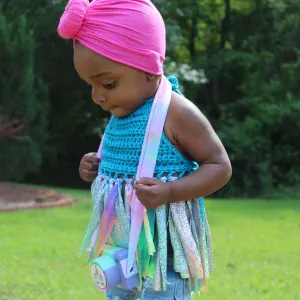 Mermaid  Fringe Halter Top