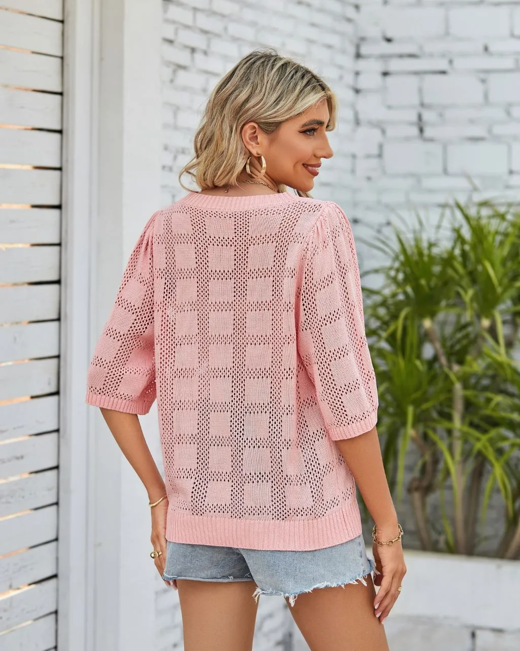 Mia Crochet Top - Pink - SOLD OUT