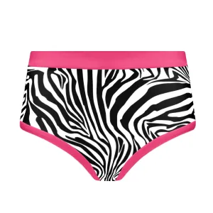 Mid Rise Briefs - Pink Zebra