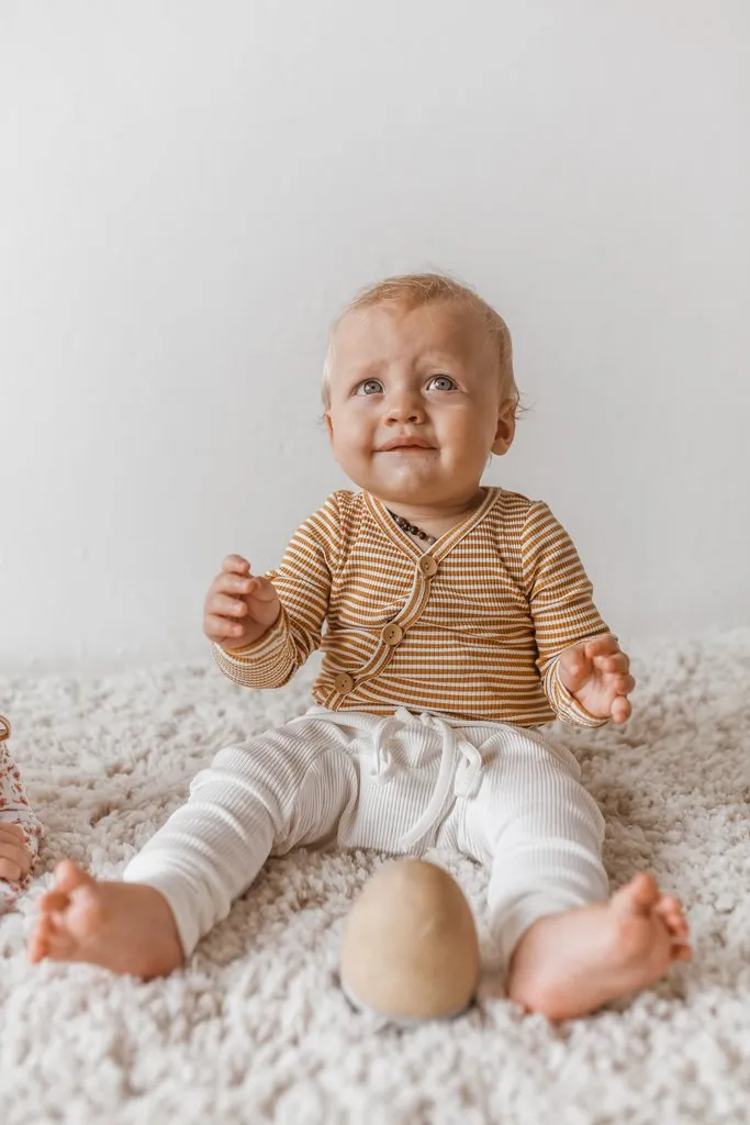 Milk Rib Cotton Stretch Harem Pants