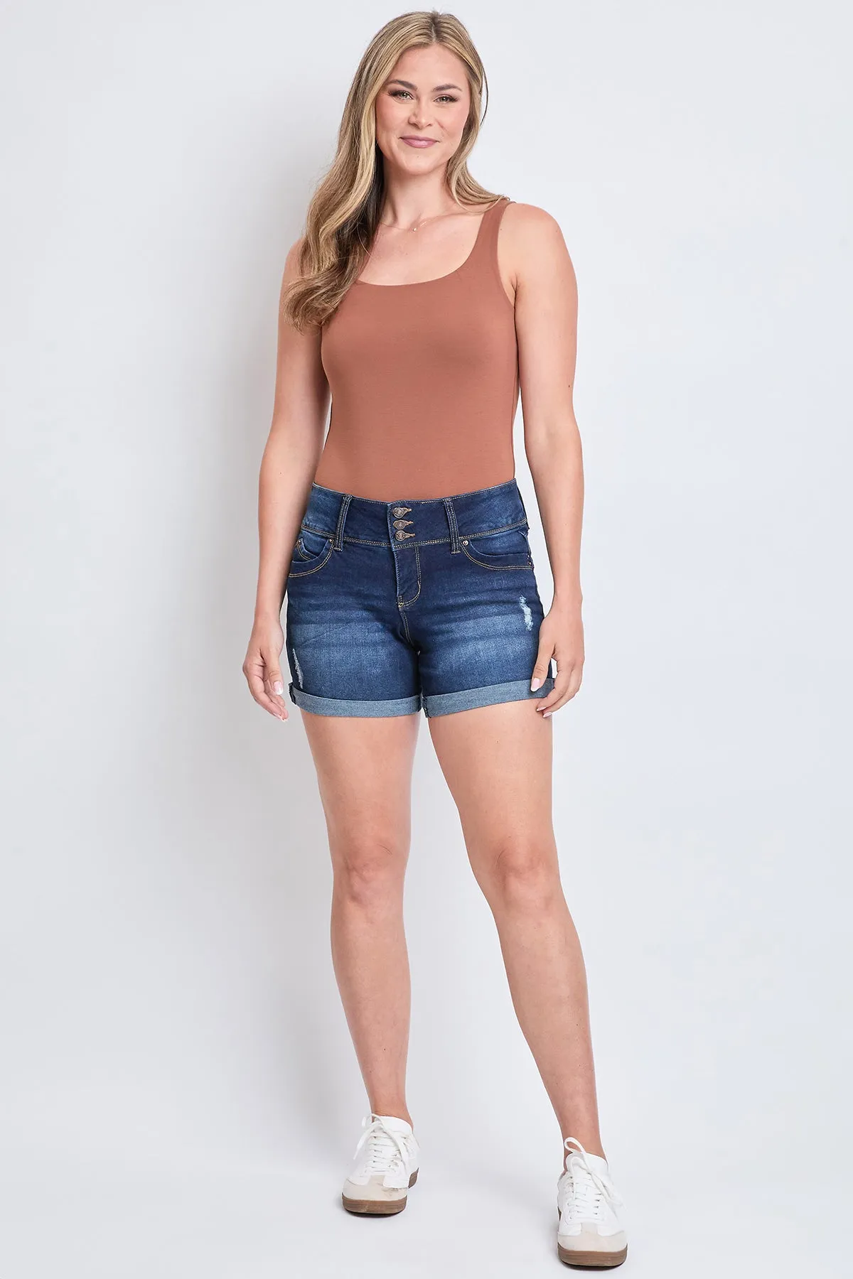 Missy Wannabettabutt 3 Button Cuffed Shorts Made With Recycled Fibers 12 Pack