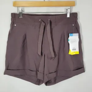 Mondetta Women's Woven Utility Stretch Cuffed Shorts MUSHROOM