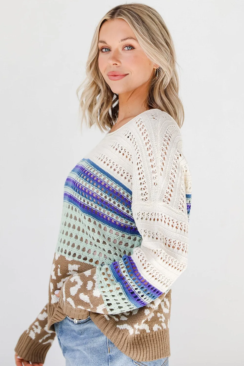 Multicolor Days By The Bay Crochet Knit Top