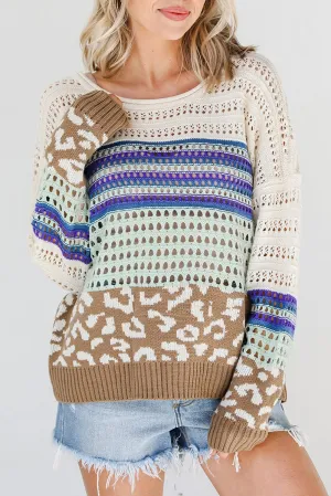 Multicolor Days By The Bay Crochet Knit Top