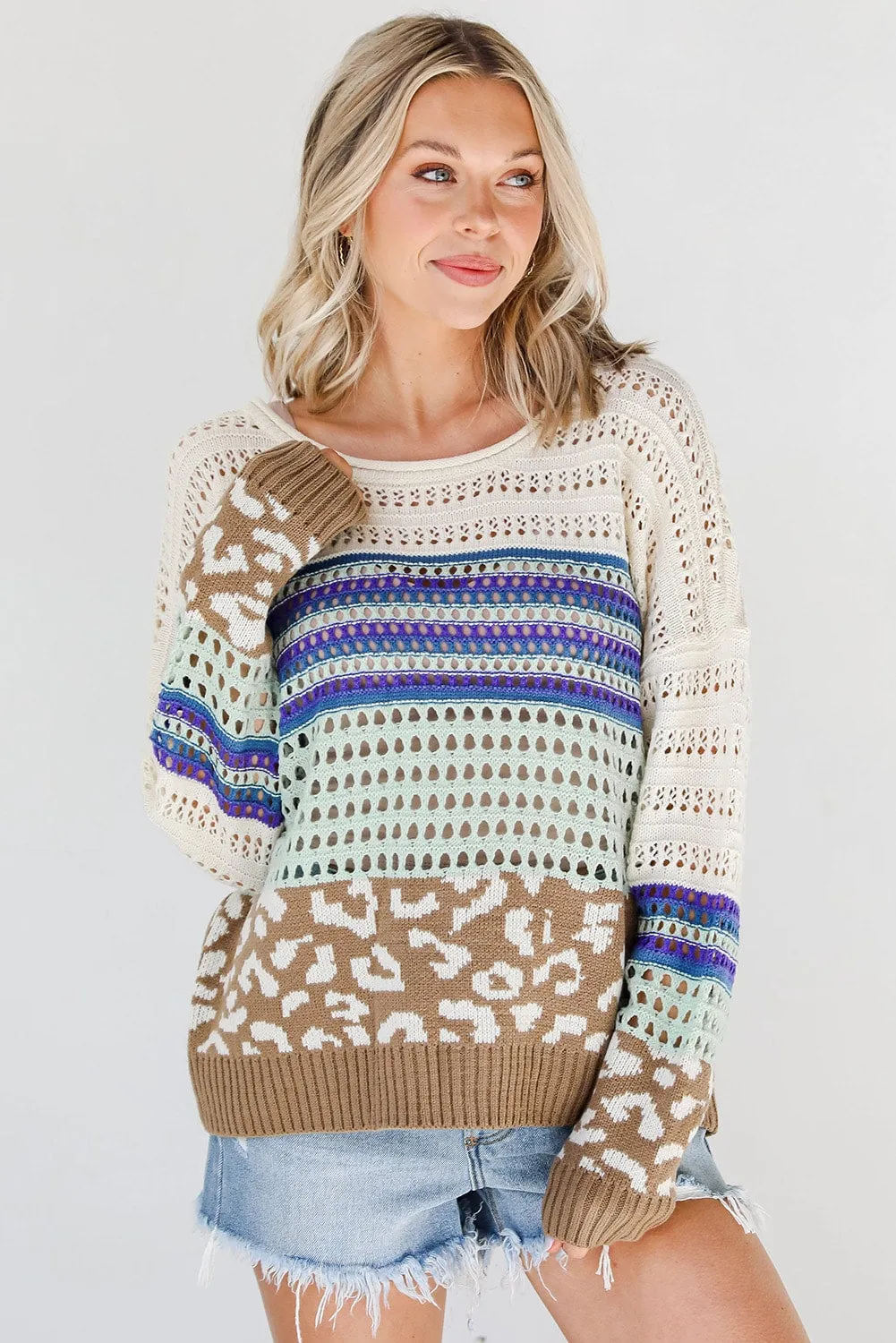 Multicolor Days By The Bay Crochet Knit Top