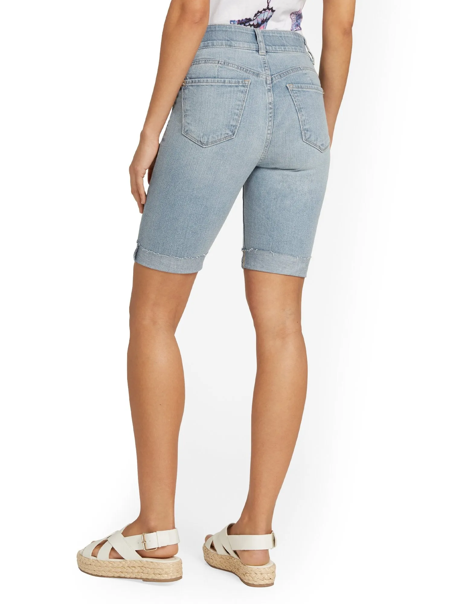 Mya Curvy High-Waisted Sculpting No Gap 9-Inch Short - Kate Wash