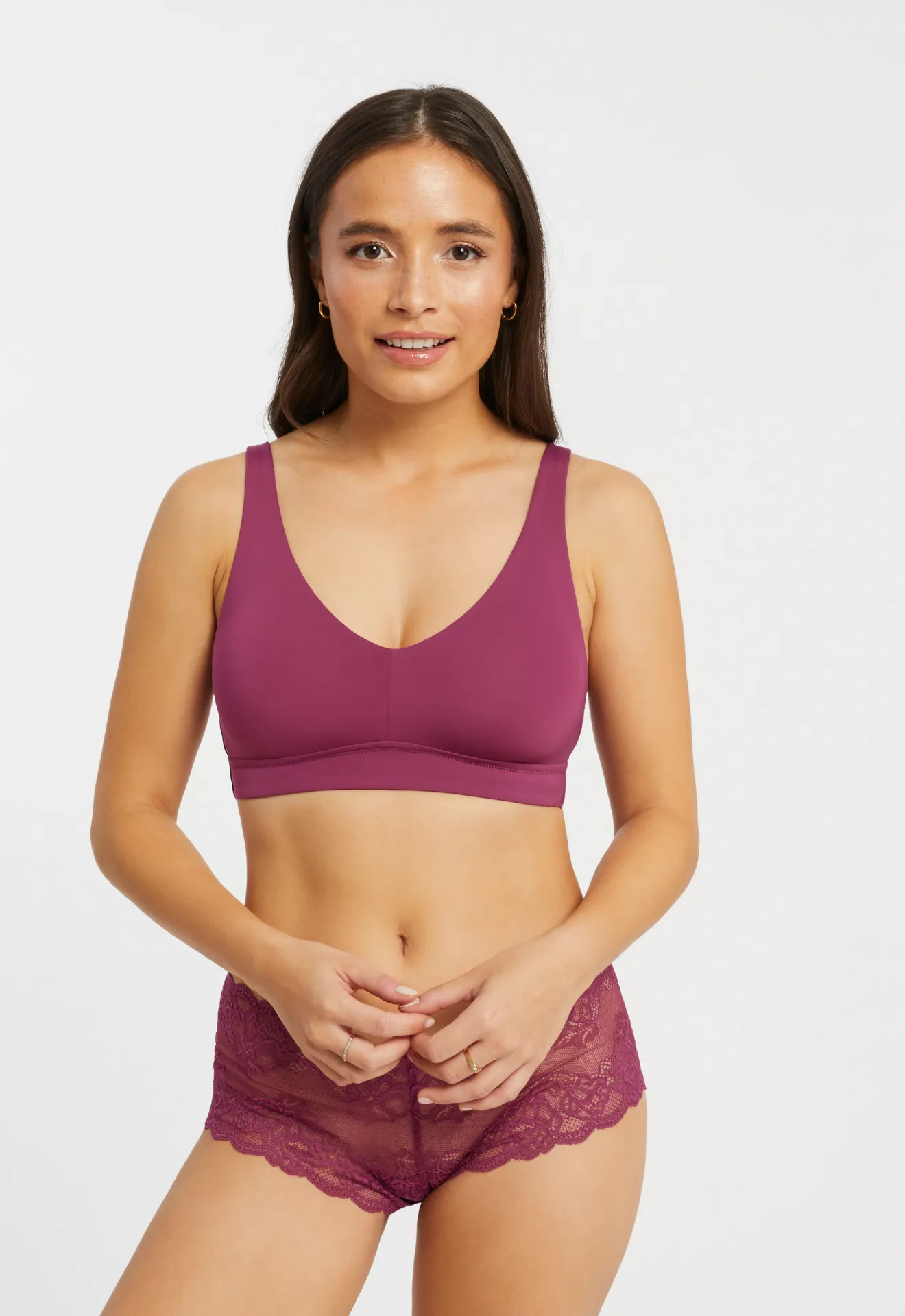 Mysa Cup-Sized Bralette - Cranberry