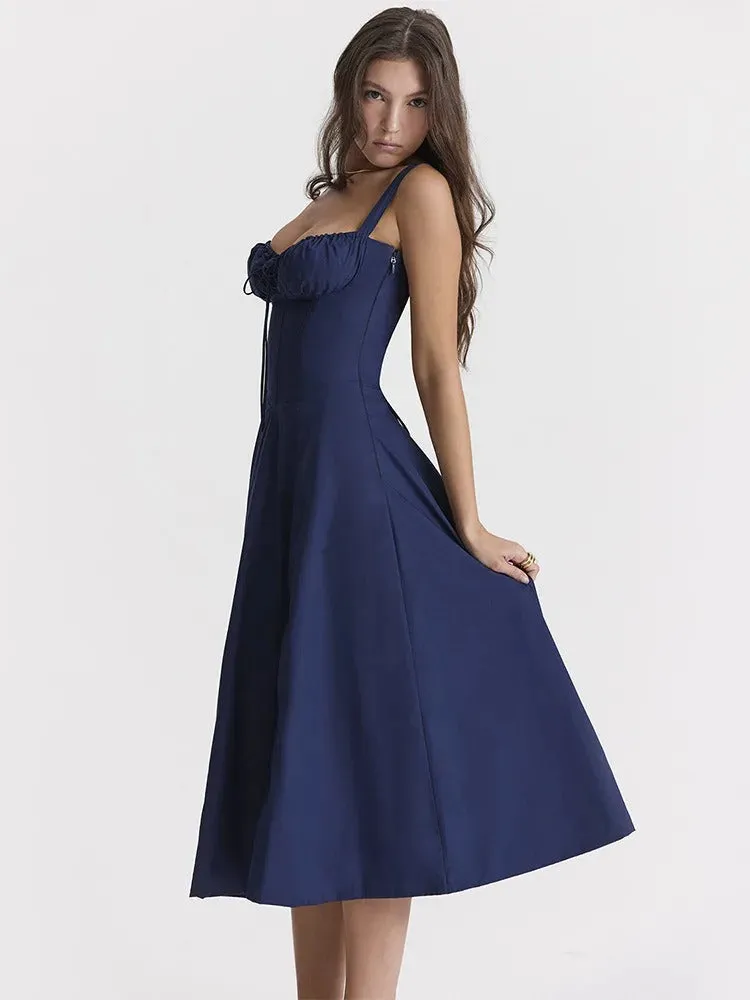 Naemi® | Spaghetti Strap Sleeveless Split Long Dress