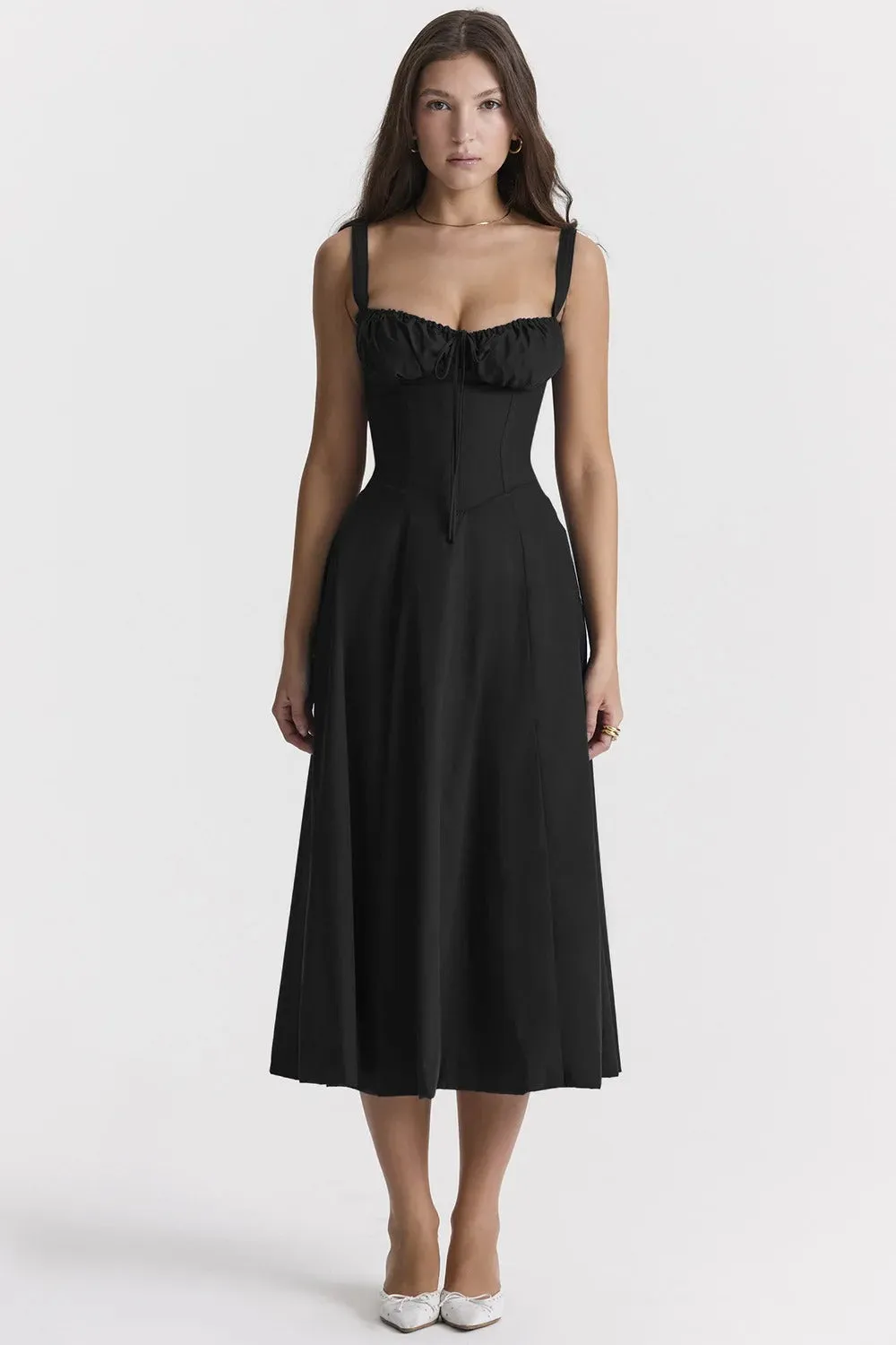 Naemi® | Spaghetti Strap Sleeveless Split Long Dress