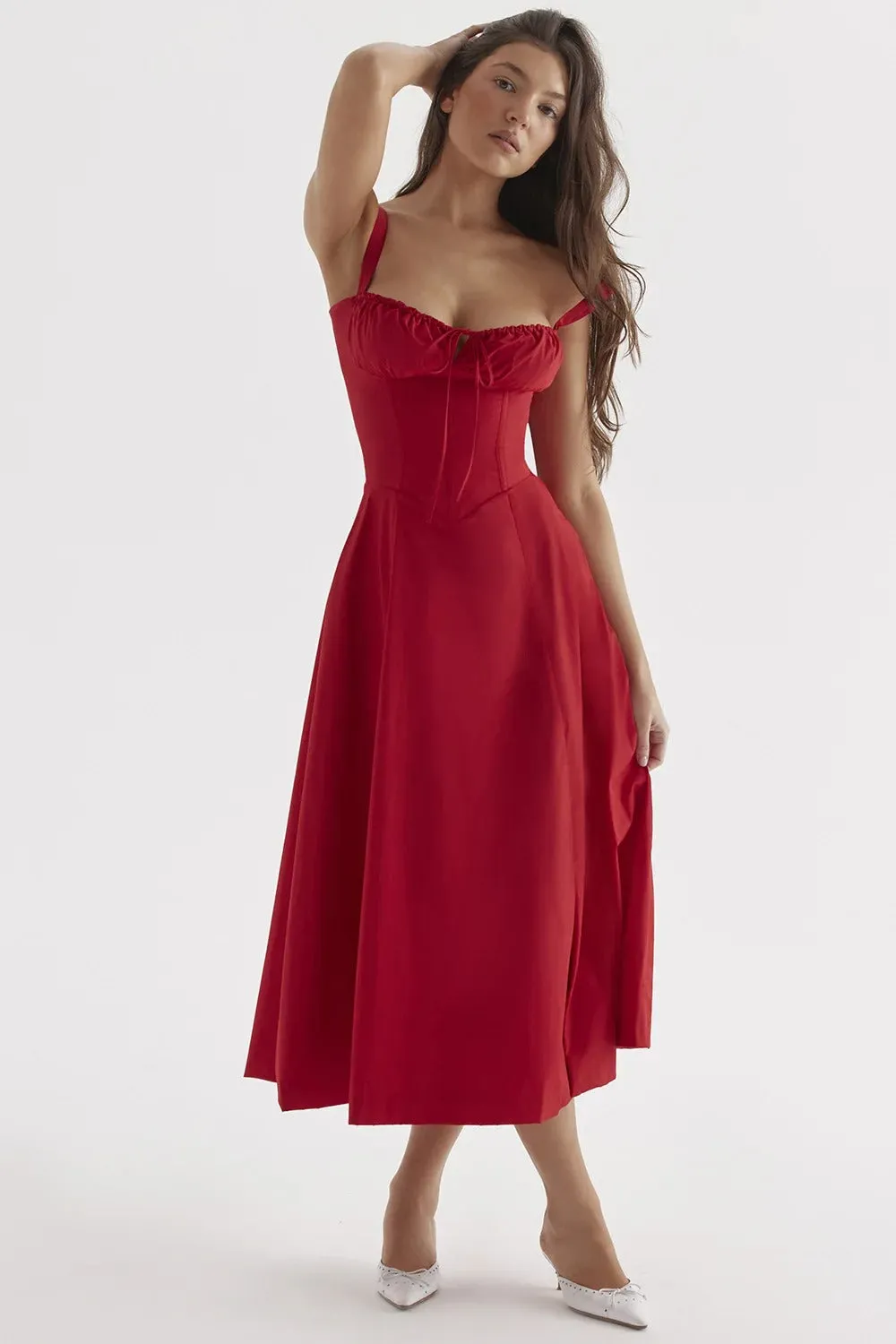 Naemi® | Spaghetti Strap Sleeveless Split Long Dress