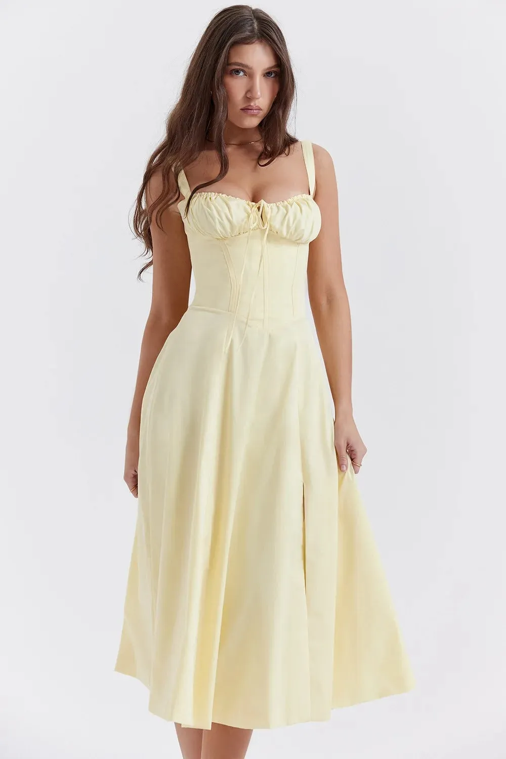 Naemi® | Spaghetti Strap Sleeveless Split Long Dress