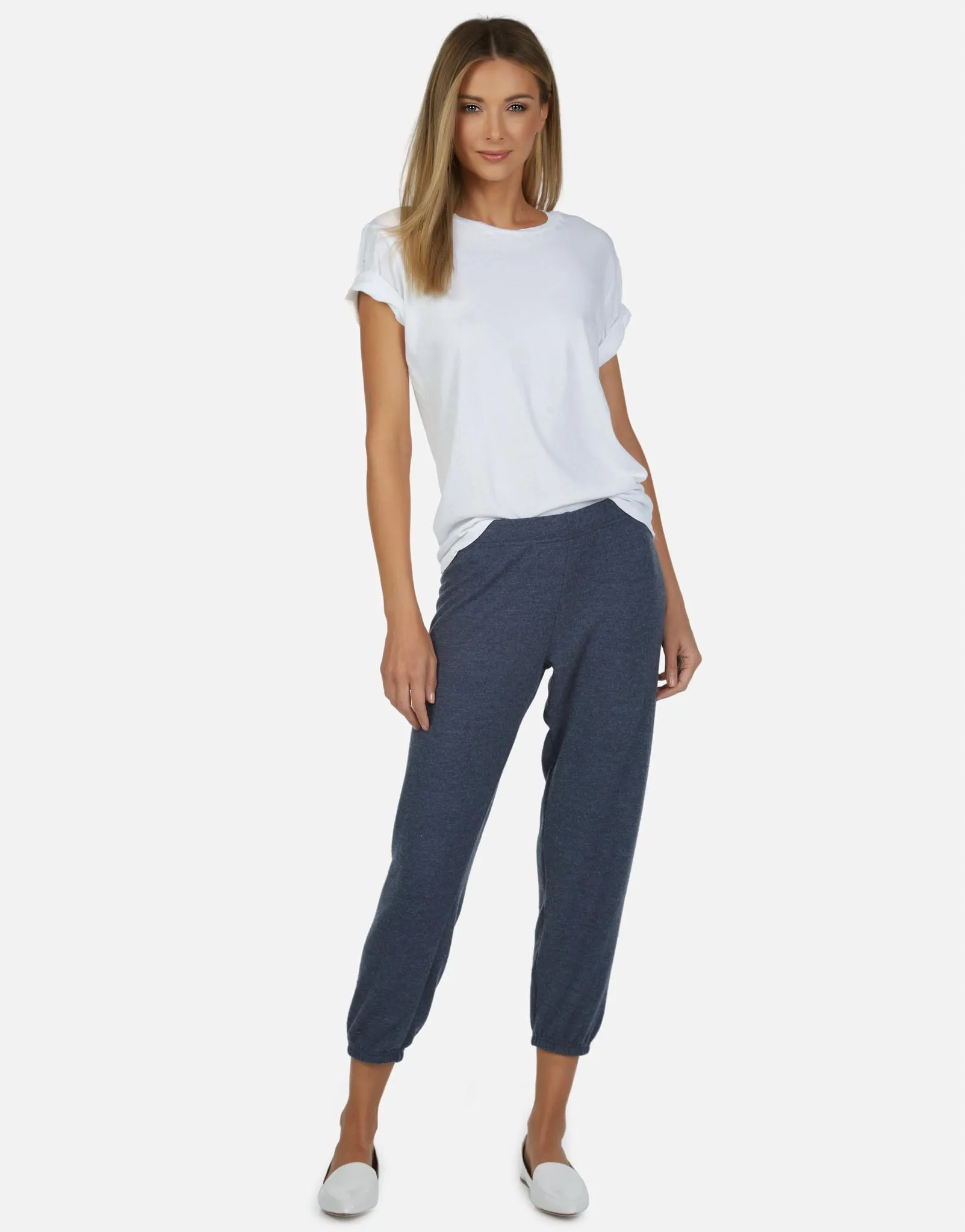 Nate Core Crop Sweatpant Navy