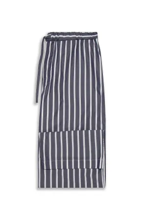Navy & White Wide Stripe Lounge Trousers