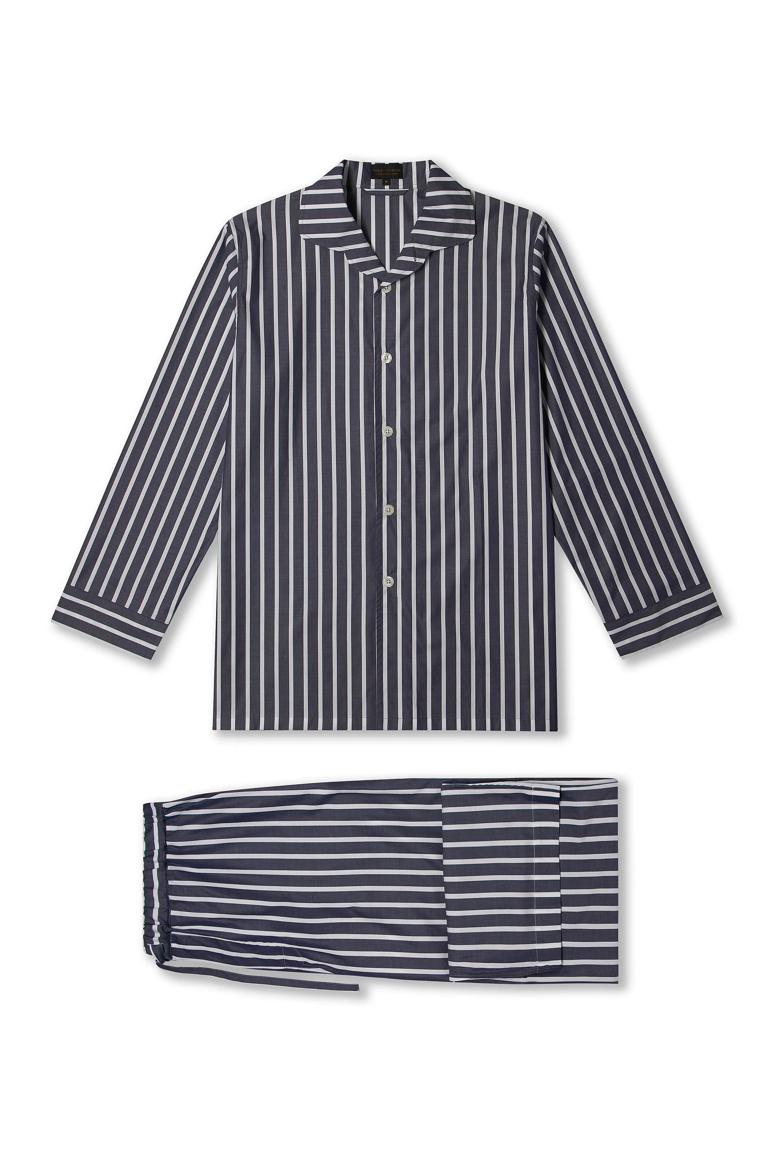 Navy & White Wide Stripe Lounge Trousers