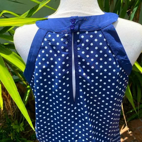 Navy Blue Polka Dot Romper