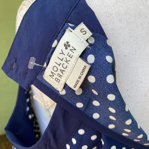 Navy Blue Polka Dot Romper