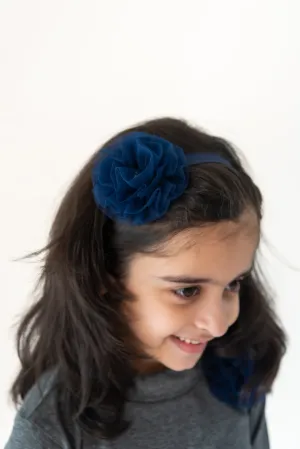 Navy tulle headband