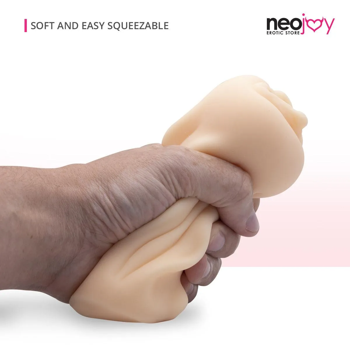 Neojoy Soft Vagina Stroker Sex Doll TPE Realistic Vagina & Ass - Flesh - 6 inch -15cm