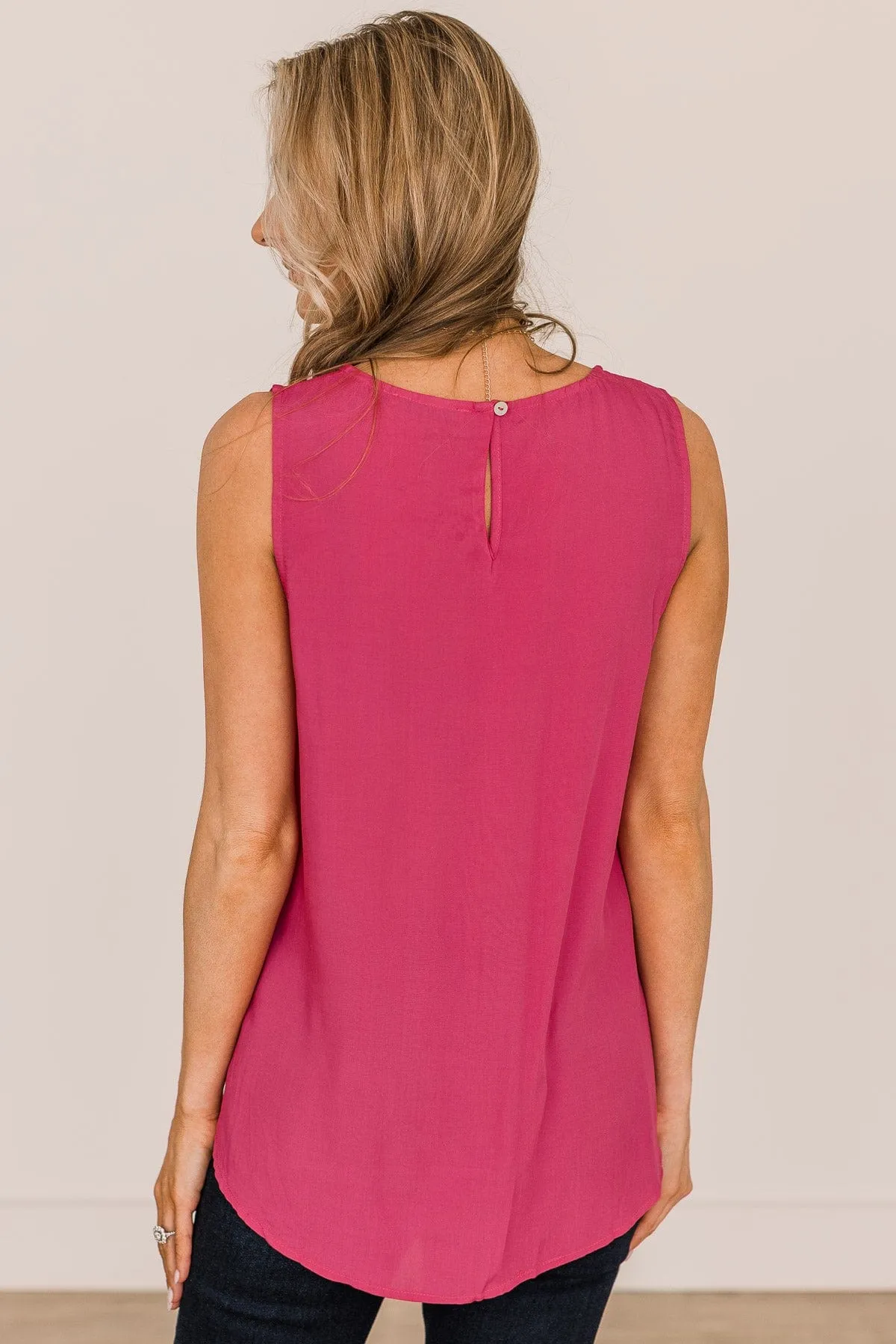 New Beginnings Tank Top- Hot Pink