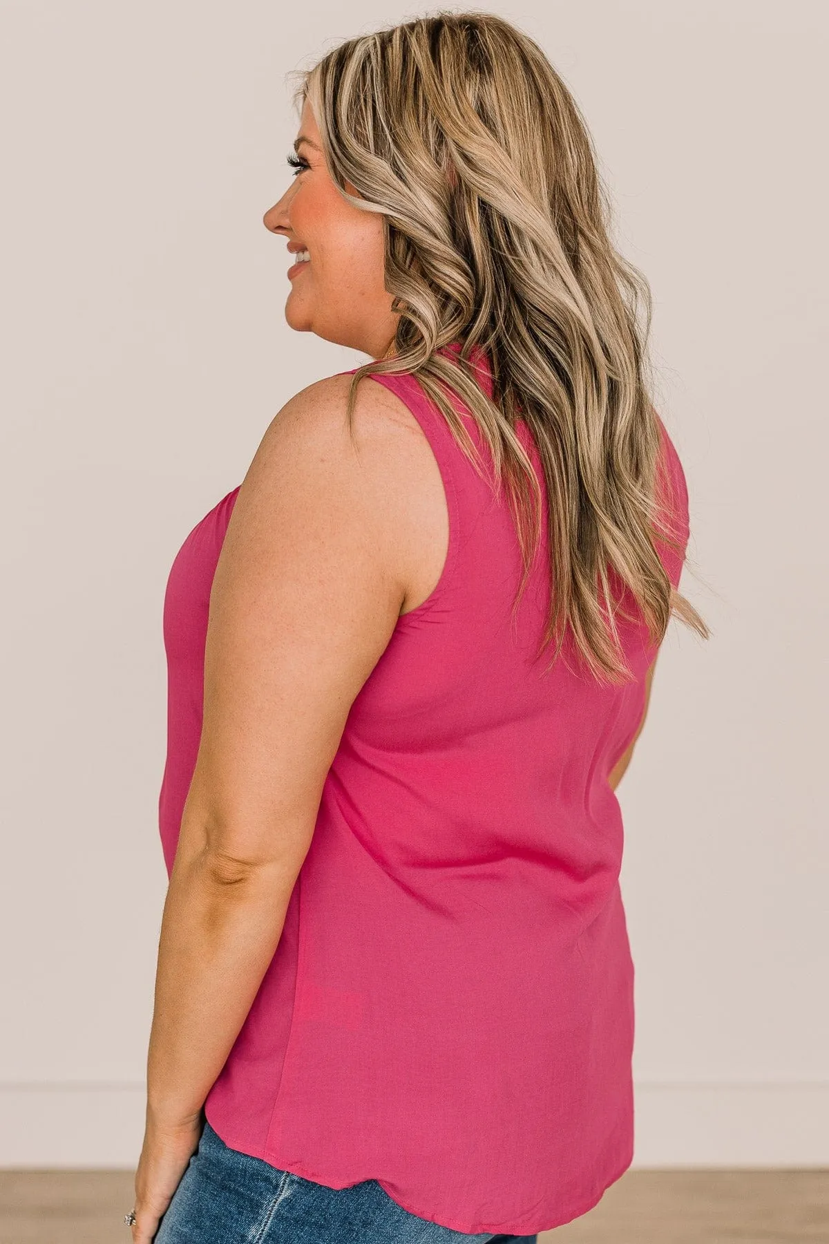 New Beginnings Tank Top- Hot Pink
