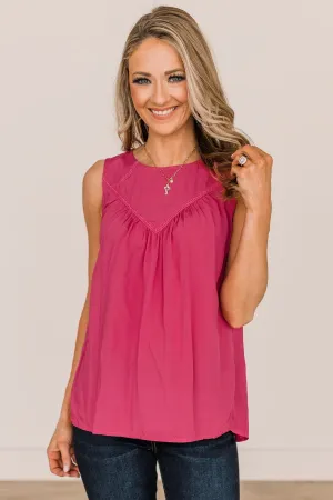 New Beginnings Tank Top- Hot Pink